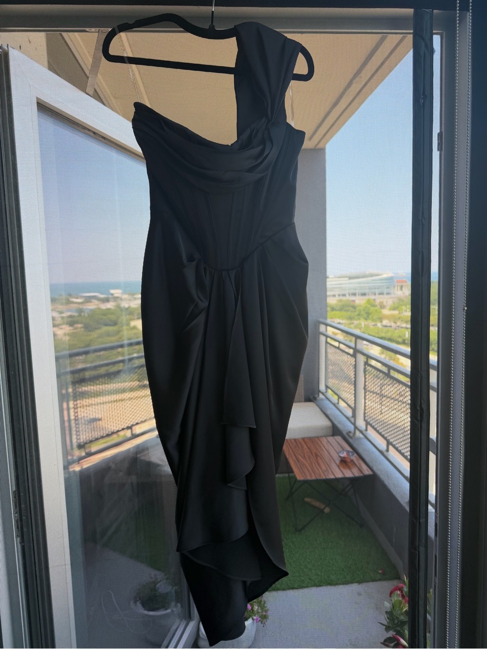 House of CB Loretta Off Shoulder Satin Corset Dress - Picture 3 of 10
